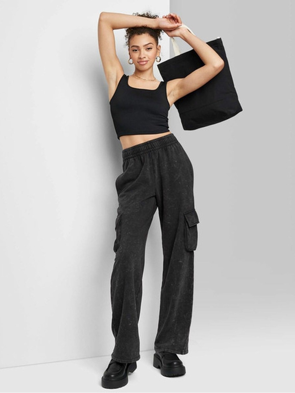 Wild Fable Wide-Leg Cargo Sweatpants